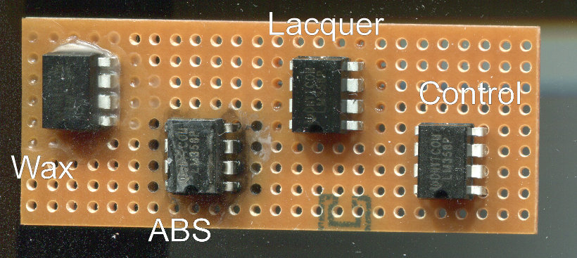 Before testing, top view.